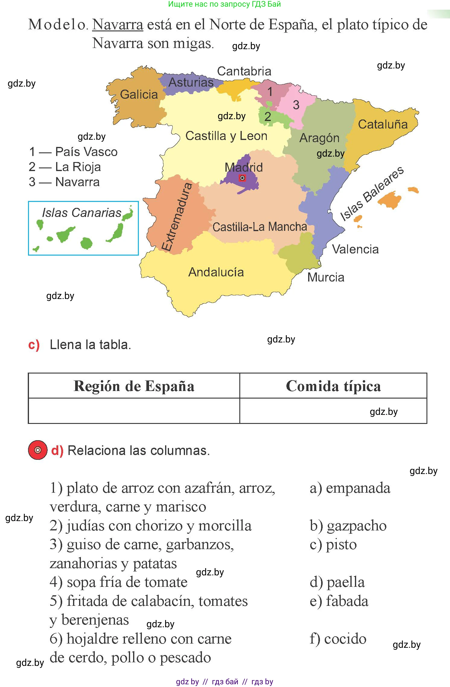 Испанский язык, 6 класс Учебник, авторы: Цыбулева Татьяна Эдуардовна, Пушкина Ольга Александровна, издательство Издательский центр БГУ, Минск, 2018, Часть 2, страница 42, номер 3, Условие (продолжение 2)