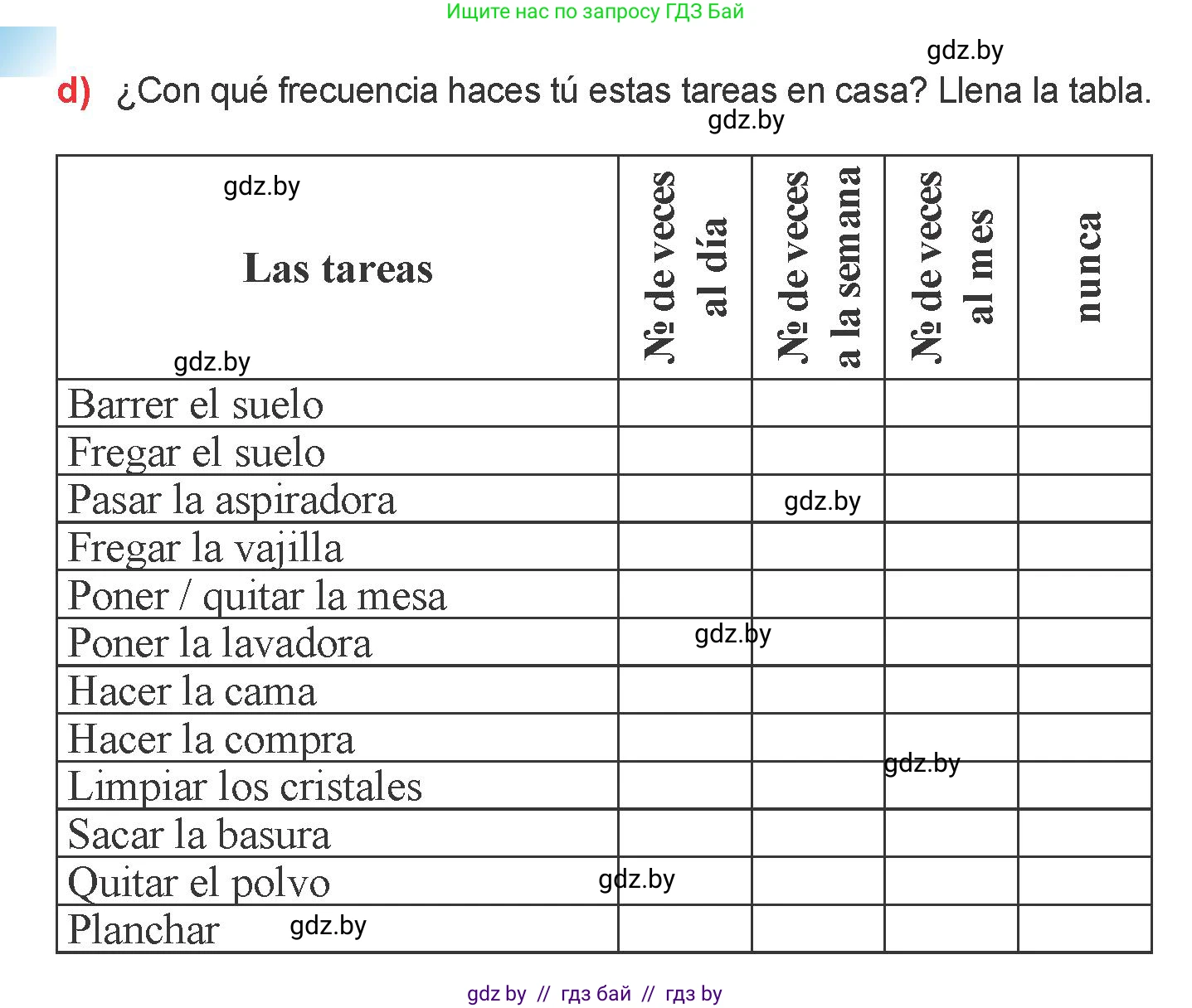 Испанский язык, 6 класс Учебник, авторы: Цыбулева Татьяна Эдуардовна, Пушкина Ольга Александровна, издательство Издательский центр БГУ, Минск, 2018, Часть 2, страница 70, номер 12, Условие (продолжение 3)