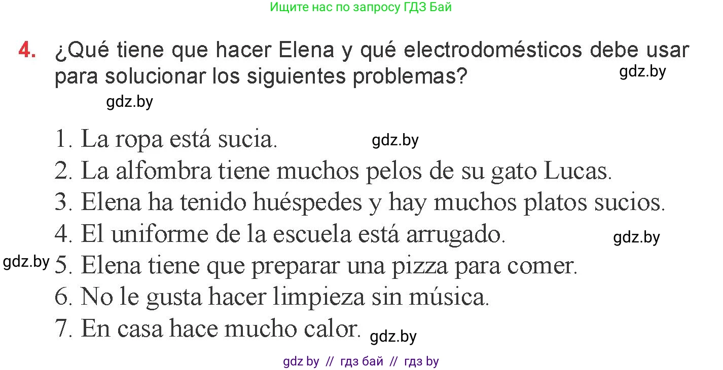 Испанский язык, 6 класс Учебник, авторы: Цыбулева Татьяна Эдуардовна, Пушкина Ольга Александровна, издательство Издательский центр БГУ, Минск, 2018, Часть 2, страница 78, номер 4, Условие