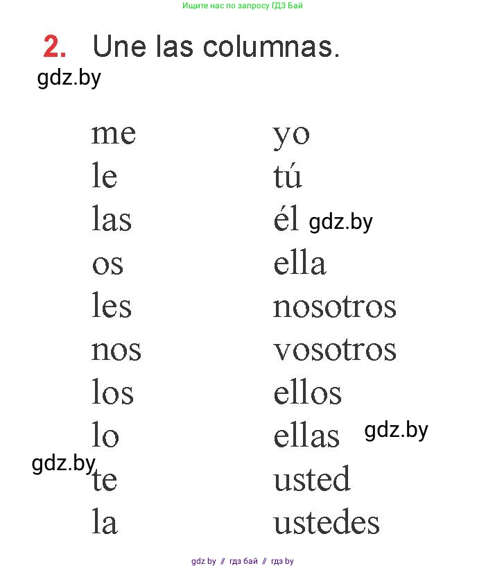 Испанский язык, 6 класс Учебник, авторы: Цыбулева Татьяна Эдуардовна, Пушкина Ольга Александровна, издательство Издательский центр БГУ, Минск, 2018, Часть 2, страница 149, номер 2, Условие