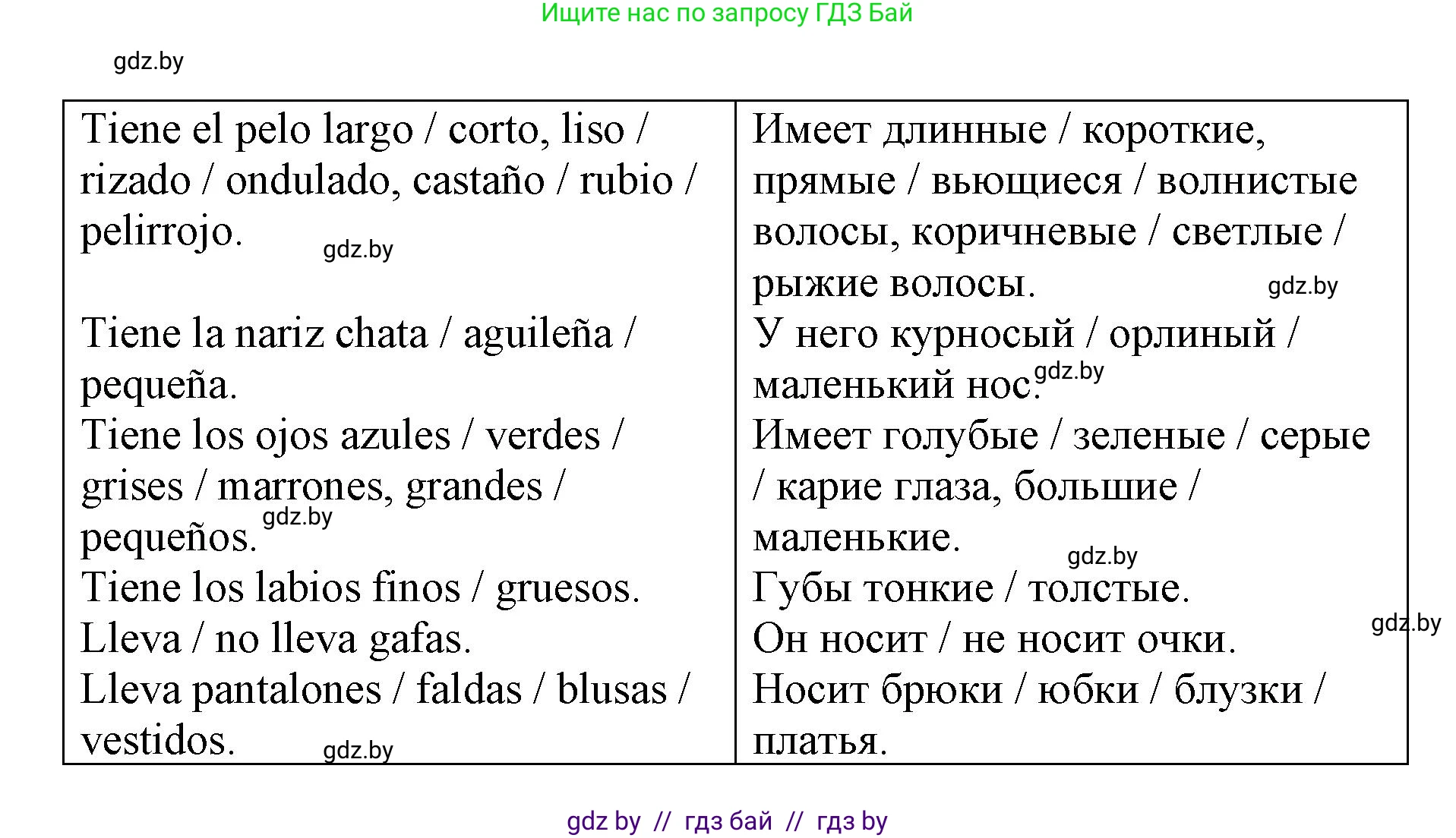 Испанский язык, 7 класс Учебник, авторы: Цыбулева Татьяна Эдуардовна, Пушкина Ольга Александровна, Карпиевич Галина Константиновна, издательство Издательский центр БГУ, Минск, 2019, бирюзового цвета, Часть 1, страница 39, номер 5, Решение (продолжение 2)
