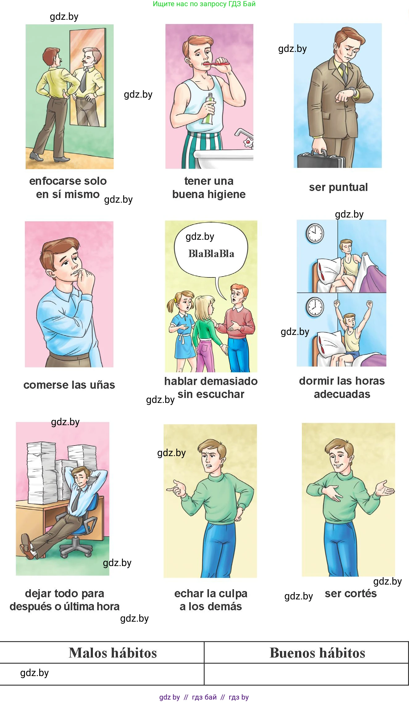 Испанский язык, 9 класс Учебник, авторы: Цыбулева Татьяна Эдуардовна, Пушкина Ольга Александровна, издательство Издательский центр БГУ, Минск, 2017, страница 34, номер 2, Условие (продолжение 2)