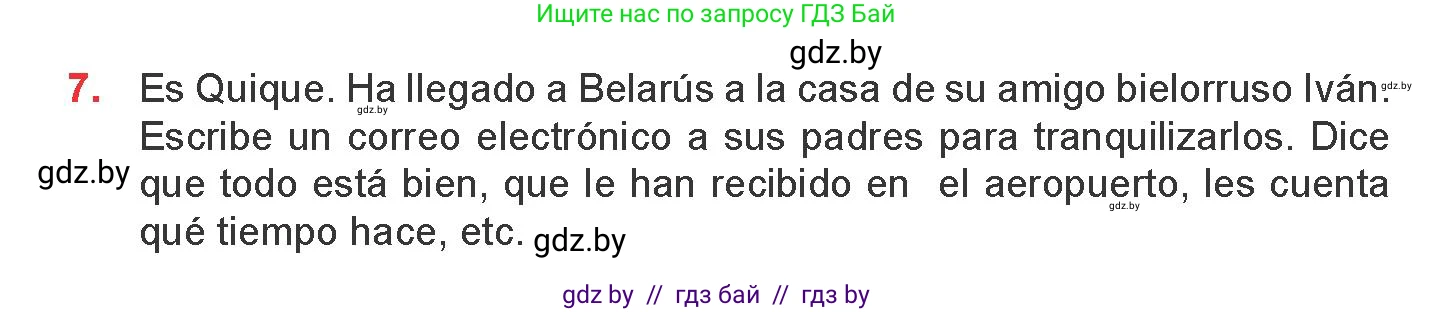 Испанский язык, 9 класс Учебник, авторы: Цыбулева Татьяна Эдуардовна, Пушкина Ольга Александровна, издательство Издательский центр БГУ, Минск, 2017, страница 34, номер 7, Условие