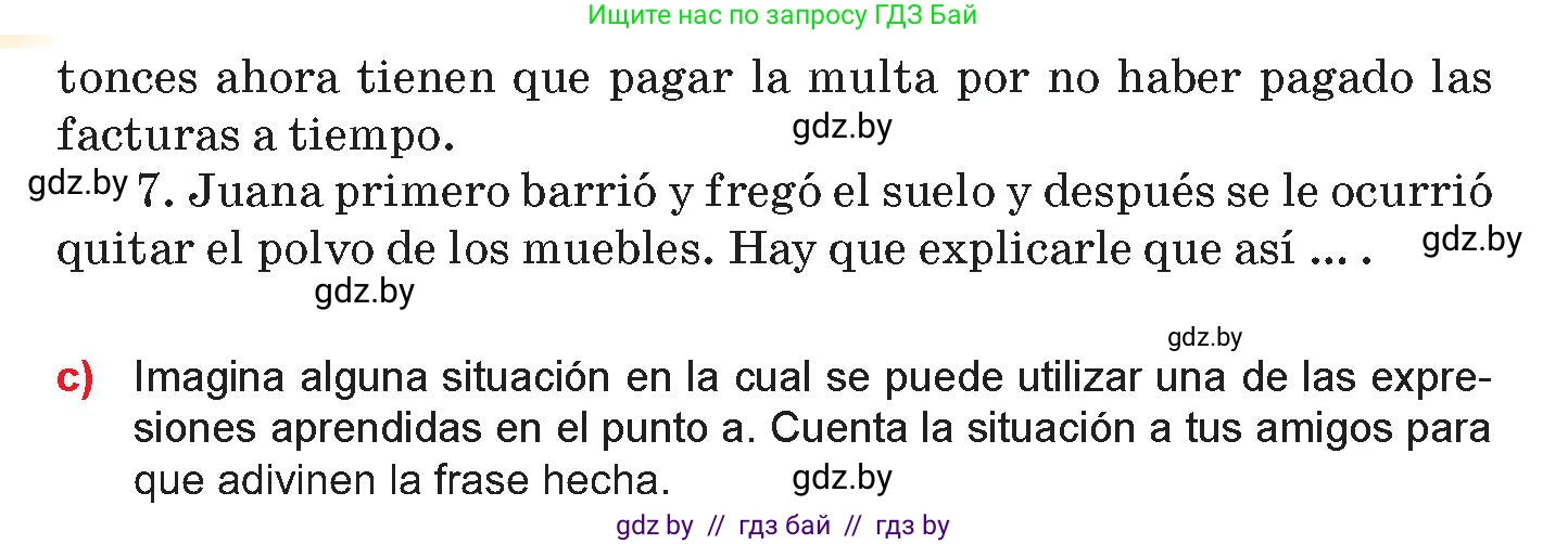 Испанский язык, 10 класс Учебник, авторы: Цыбулева Татьяна Эдуардовна, Пушкина Ольга Александровна, Карпиевич Галина Константиновна, издательство Издательский центр БГУ, Минск, 2019, оранжевого цвета, страница 49, номер 12, Условие (продолжение 2)