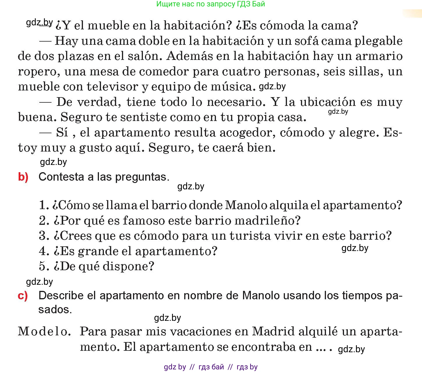 Испанский язык, 10 класс Учебник, авторы: Цыбулева Татьяна Эдуардовна, Пушкина Ольга Александровна, Карпиевич Галина Константиновна, издательство Издательский центр БГУ, Минск, 2019, оранжевого цвета, страница 56, номер 8, Условие (продолжение 2)