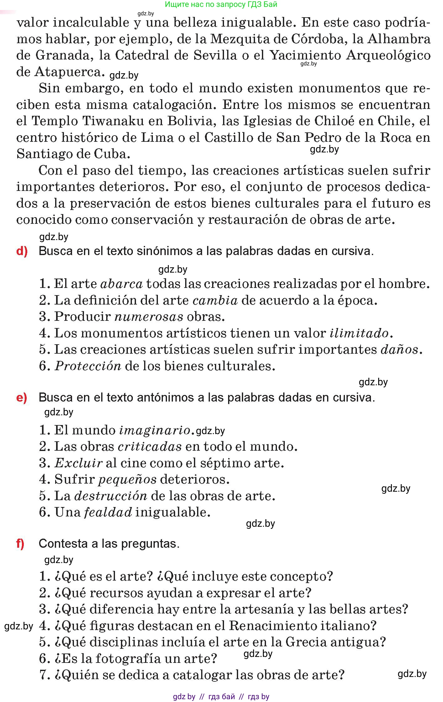 Испанский язык, 10 класс Учебник, авторы: Цыбулева Татьяна Эдуардовна, Пушкина Ольга Александровна, Карпиевич Галина Константиновна, издательство Издательский центр БГУ, Минск, 2019, оранжевого цвета, страница 78, номер 5, Условие (продолжение 3)