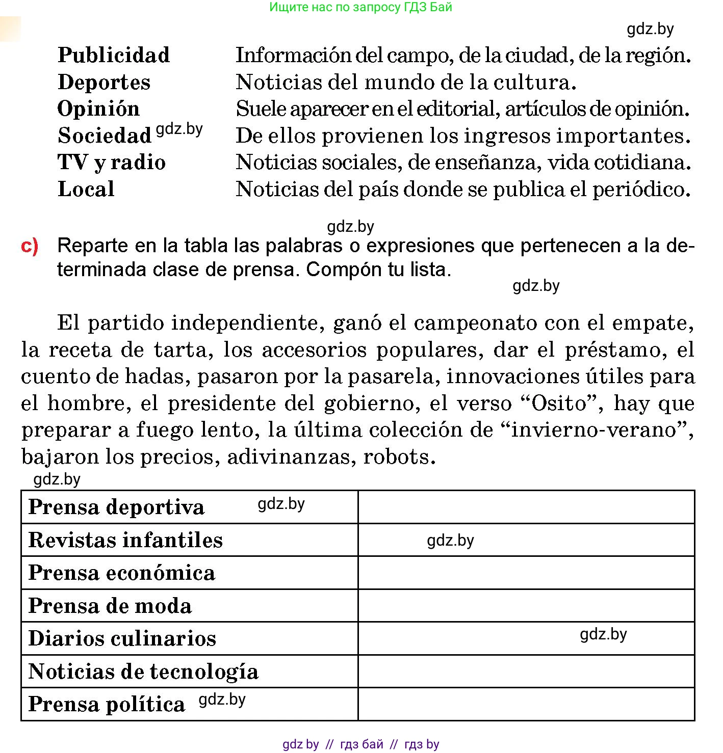 Испанский язык, 10 класс Учебник, авторы: Цыбулева Татьяна Эдуардовна, Пушкина Ольга Александровна, Карпиевич Галина Константиновна, издательство Издательский центр БГУ, Минск, 2019, оранжевого цвета, страница 115, номер 7, Условие (продолжение 2)